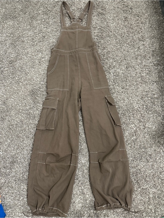 Blue Blush Pants - Blue Blush Olive Brown Cargo Overalls Jumpsuit